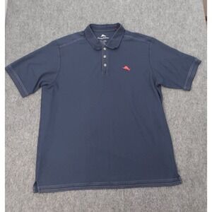 Tommy Bahama Polo Shirt Men Extra Large Blue Red Marlin Pima Cotton Short Sleeve